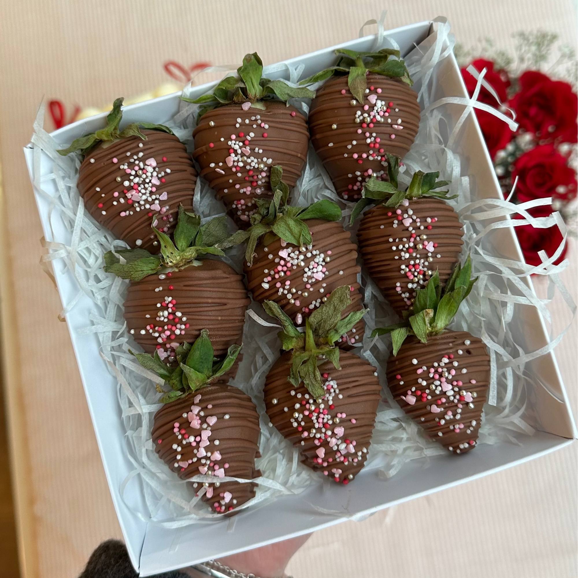 Valentines 9 Chocolate Covered Strawberries